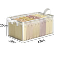 PVC Transparent Storage Basket for Clothes Underwear Storage Box Stainless Steel Frame Wardrobe Organizer Waterproof Cloth Box